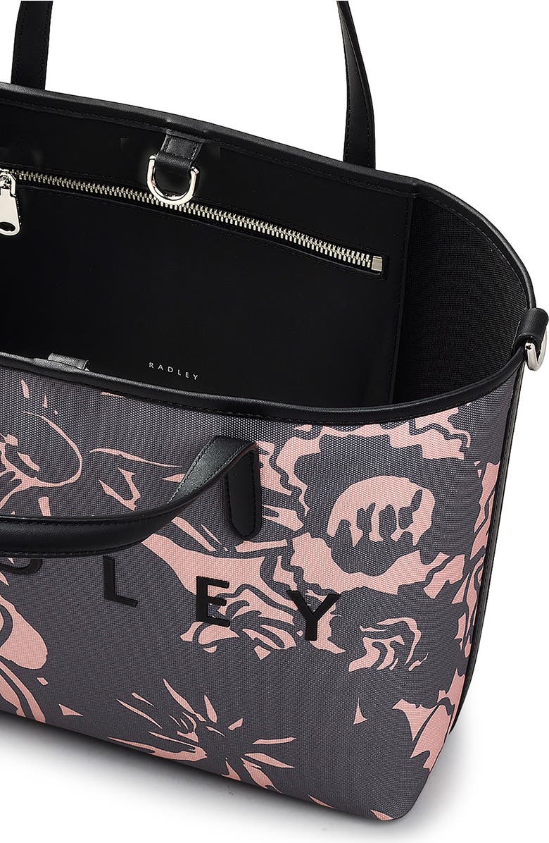 Radley Southwell Gardens Floral Medium Crossbody Bag, Alternate, color, Black/Pink