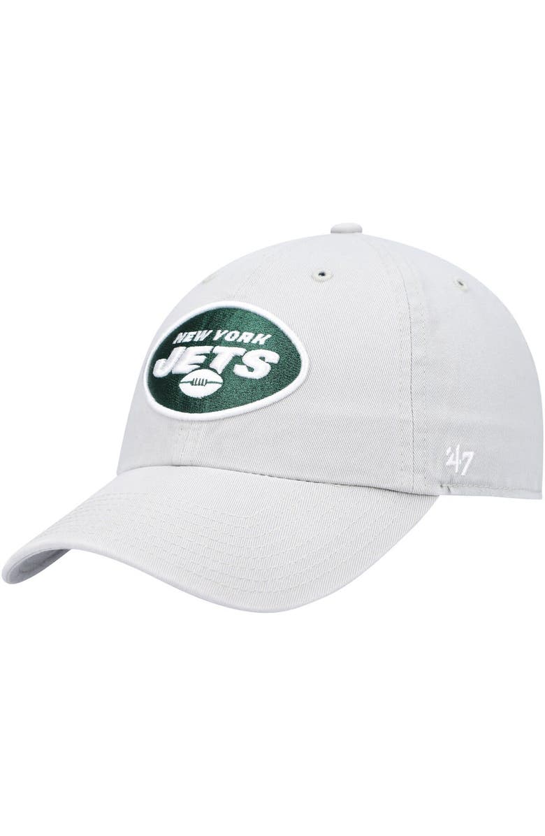 '47 Men's '47 Gray New York Jets Clean Up Adjustable Hat, Main, color, Gray