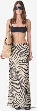 IRO Tilly Zebra Print Maxi Skirt