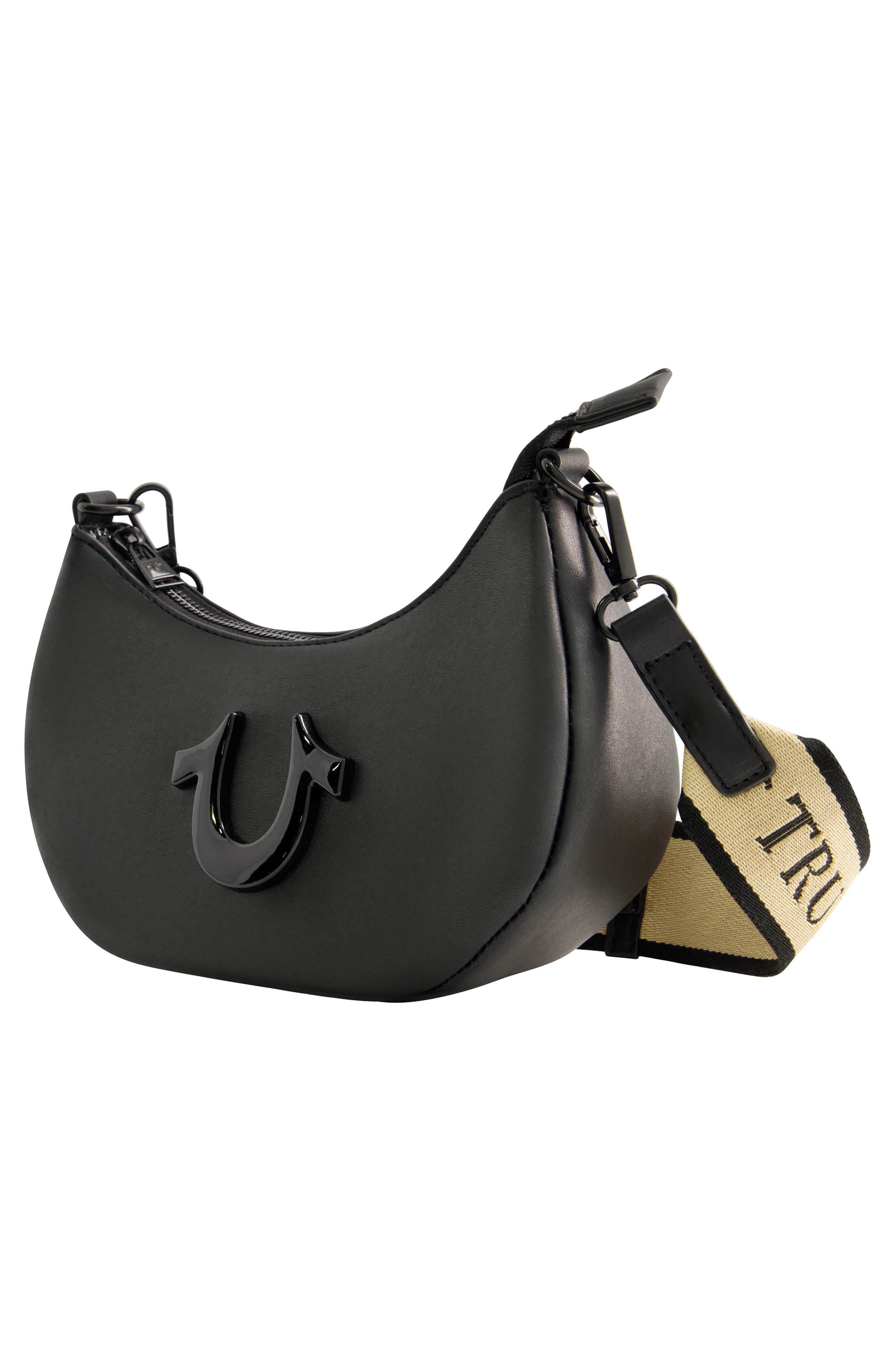 True Religion Horseshoe Shoulder Bag, Alternate, color, Black