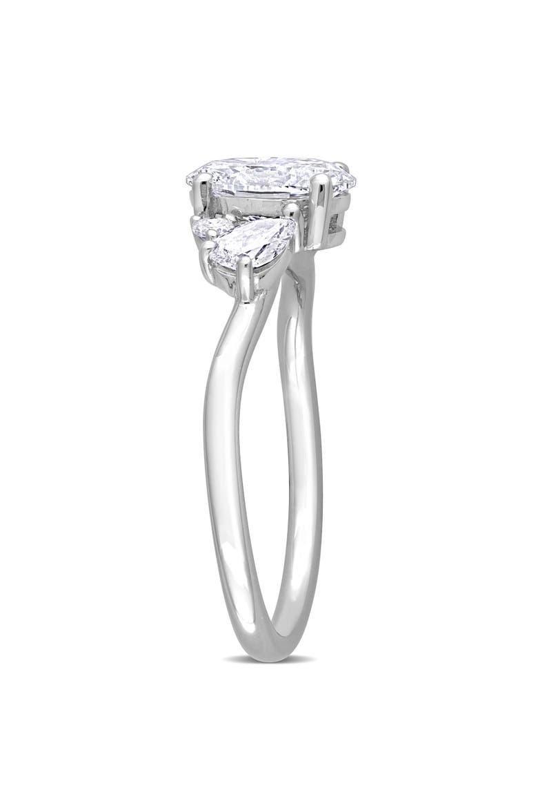 Lab-Grown Diamond Oval Cluster Ring 14k, Alternate, color, White Gold