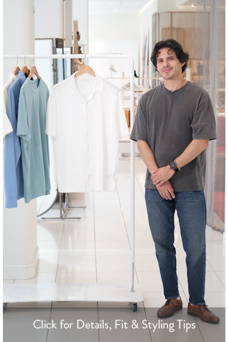 Landry Waffle Knit Short Sleeve Button-Up Shirt video