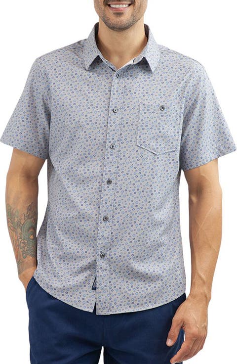 Floral Short Sleeve Button-Up Shirt