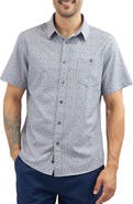 JACHS Floral Short Sleeve Button-Up Shirt