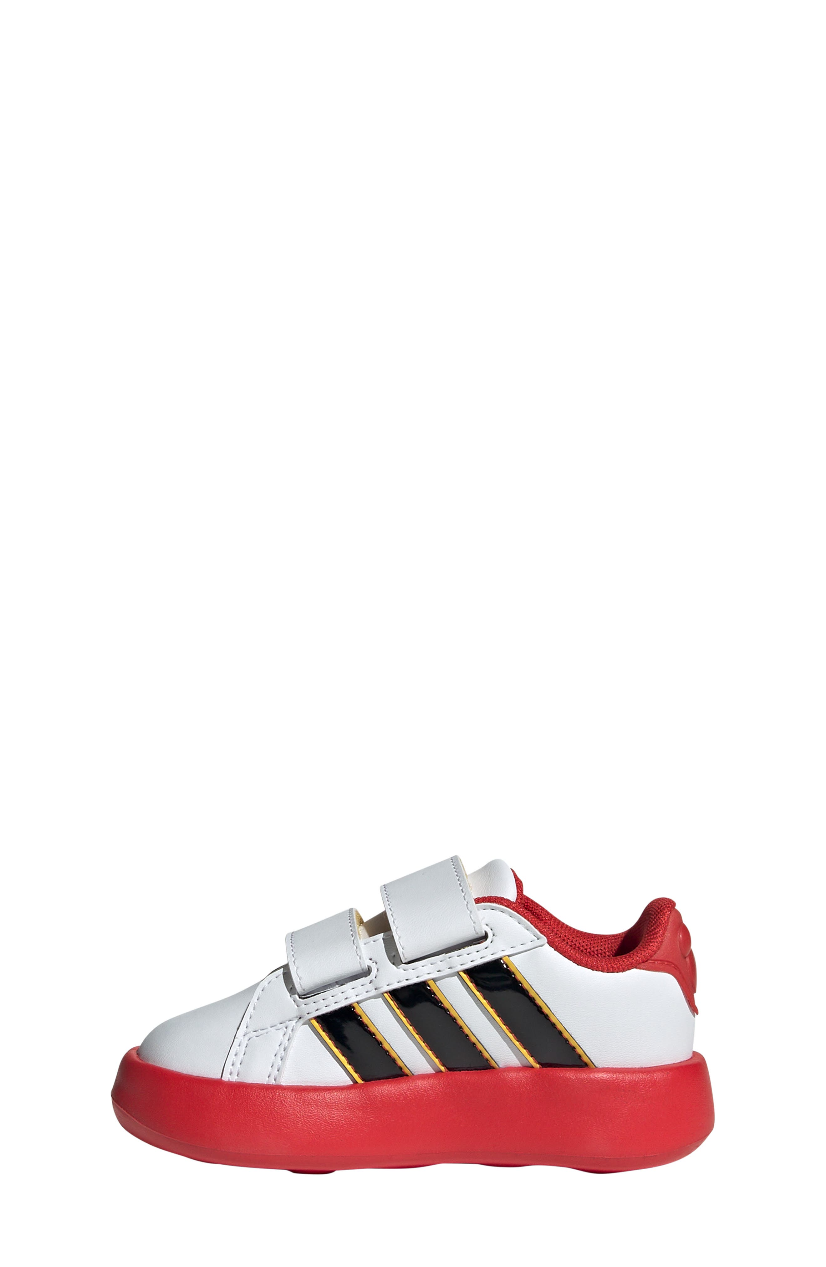 adidas Kids' Grand Court Mickey Mouse Sneaker, Alternate, color, White/ Black/ Bold Gold