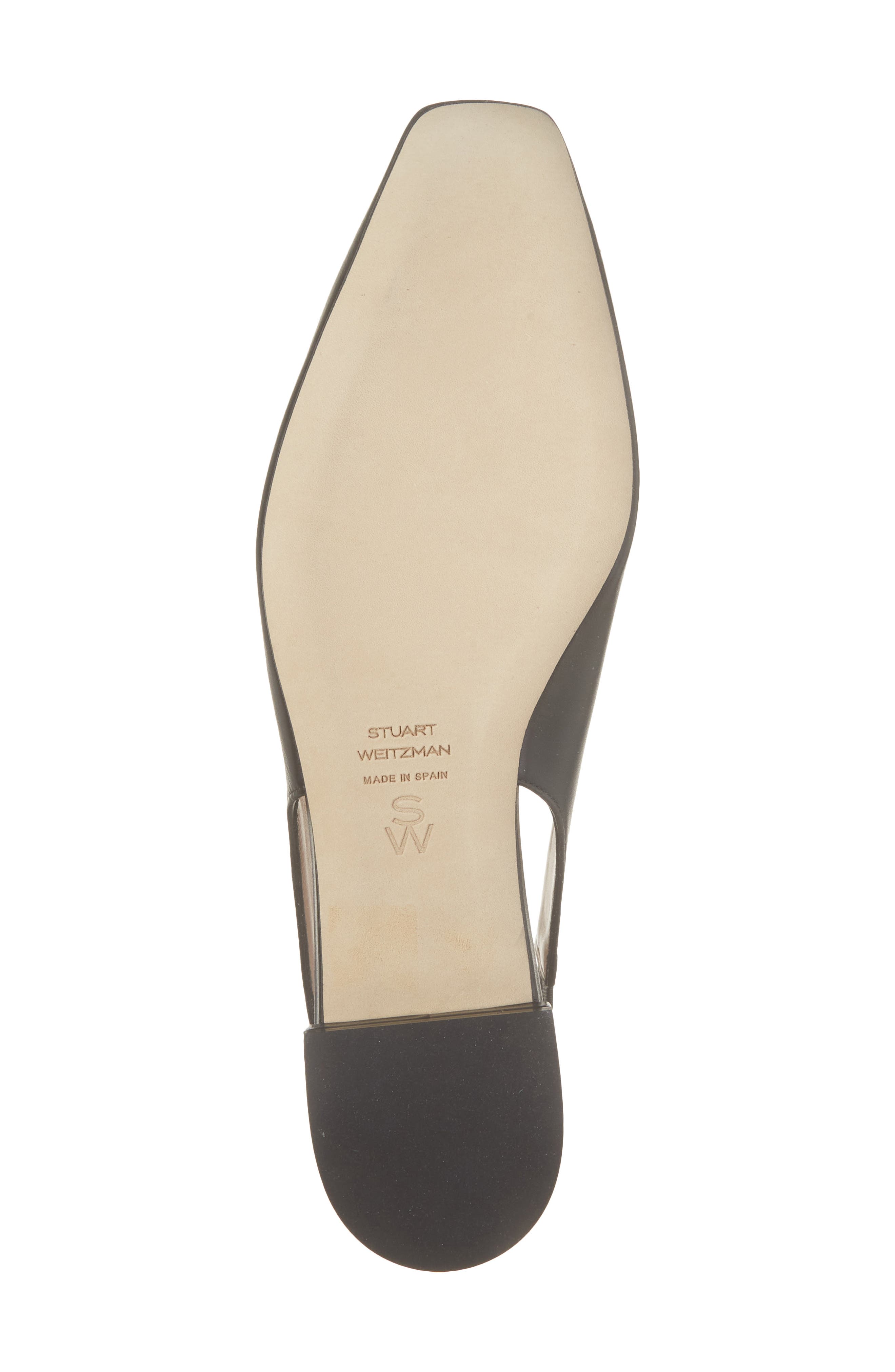 Stuart Weitzman Stassi Slingback Flat, Alternate, color, Black