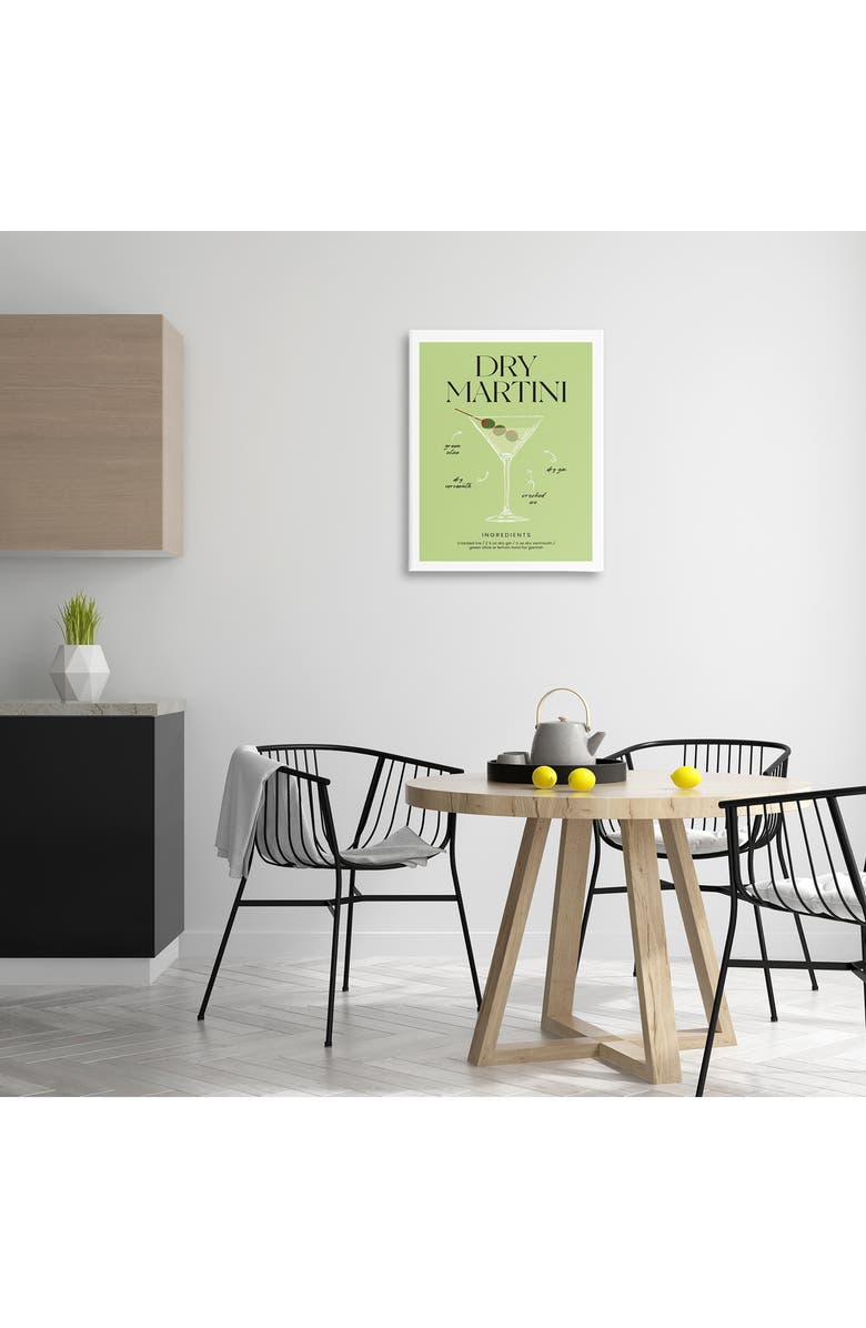 Stupell Industries Dry Martini Framed Art Print, Alternate, color, Green