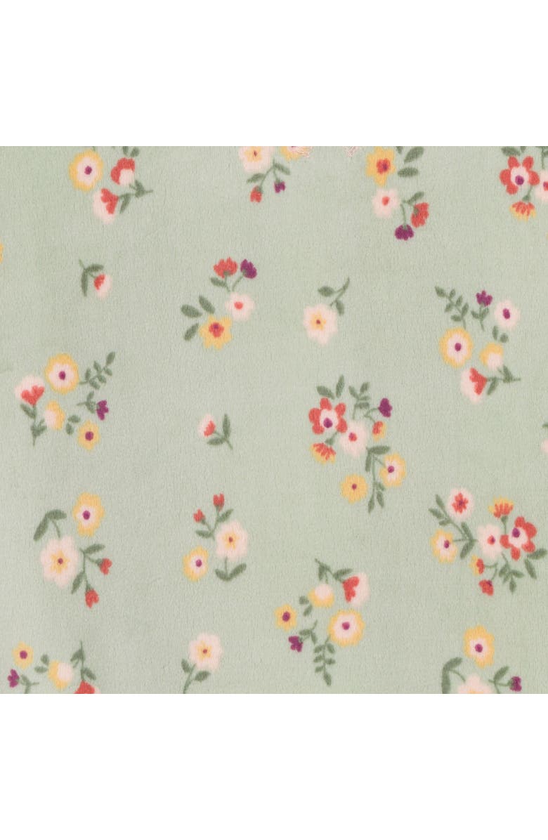 Modern Moments<sup>™</sup> by Gerber Fleece Pajama Top & Pant Set, Alternate, color, Green Flower