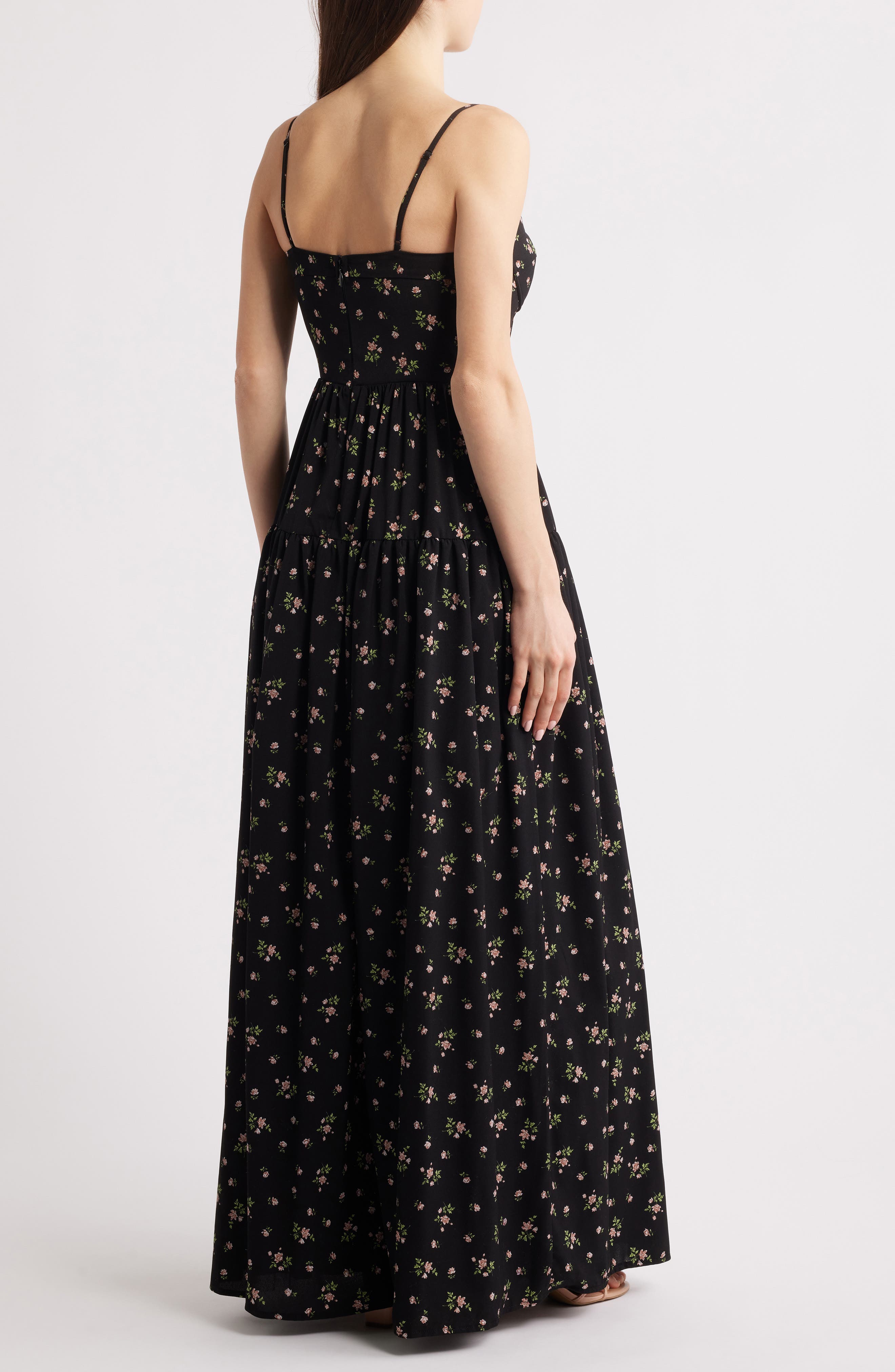 Luisa Floral Maxi Cocktail Dress - image 2