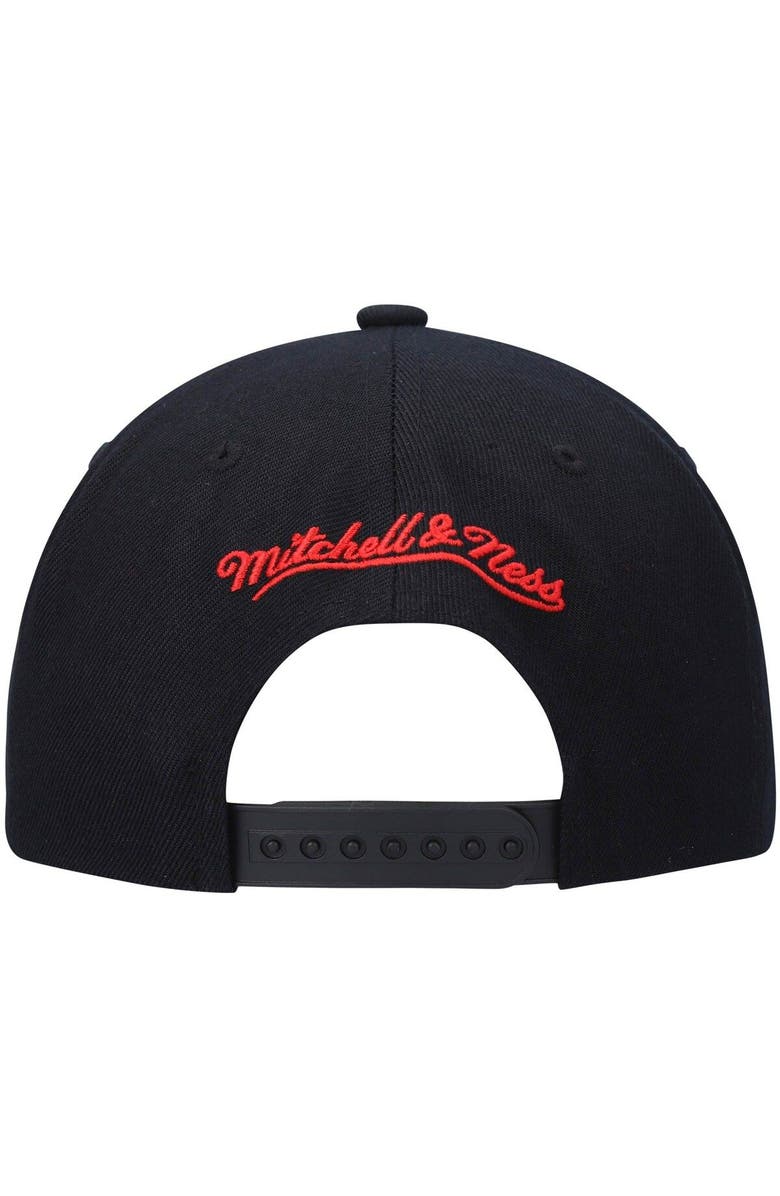 Mitchell & Ness Men's Mitchell & Ness Black/Red Portland Trail Blazers Team Two-Tone 2.0 Snapback Hat, Alternate, color, 