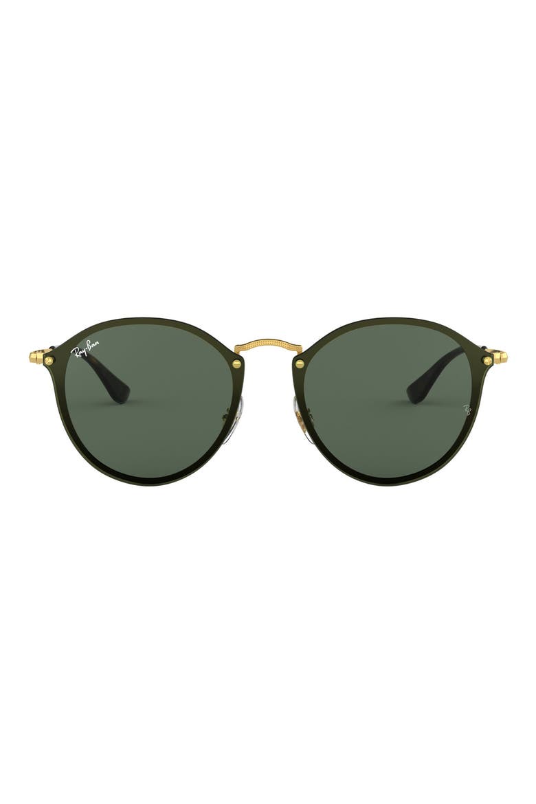 Blaze 59mm Round Sunglasses, Main, color, GOLD/ GREEN