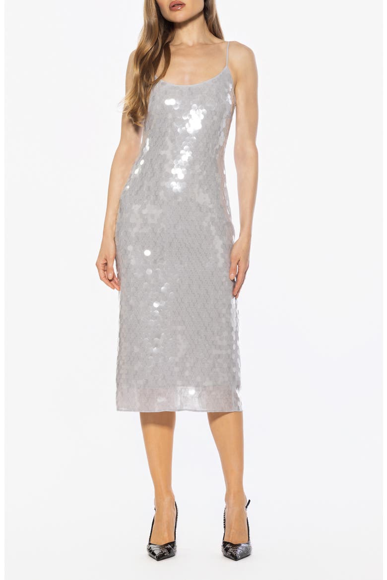 Reese Sequin Sleeveless Dress, Main, color, GREY