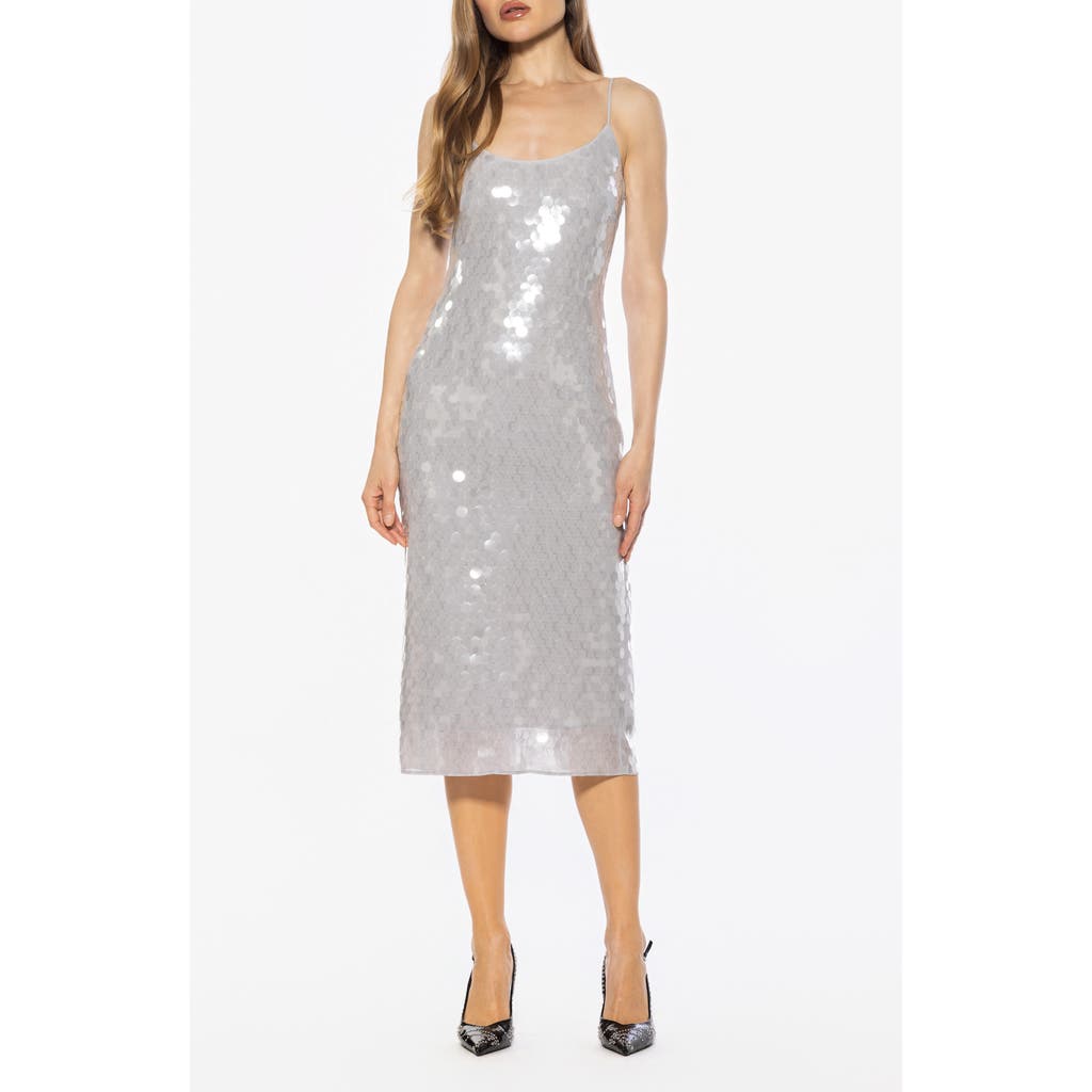 Alexia Admor Reese Sequin Sleeveless Dress In Gray