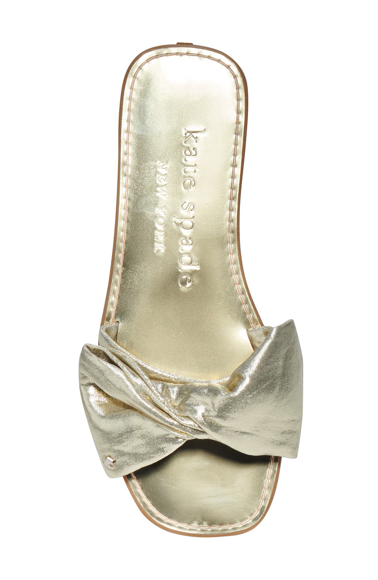 bikini slide sandal, Alternate, color, PALE GOLD