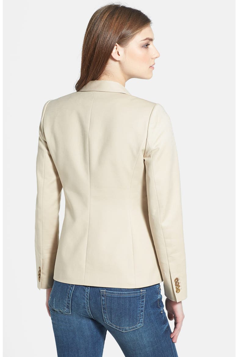Stretch Cotton One-Button Blazer, Alternate, color, TIRAMISU