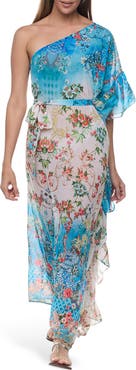 RANEES One-Shoulder Ruffle Dress