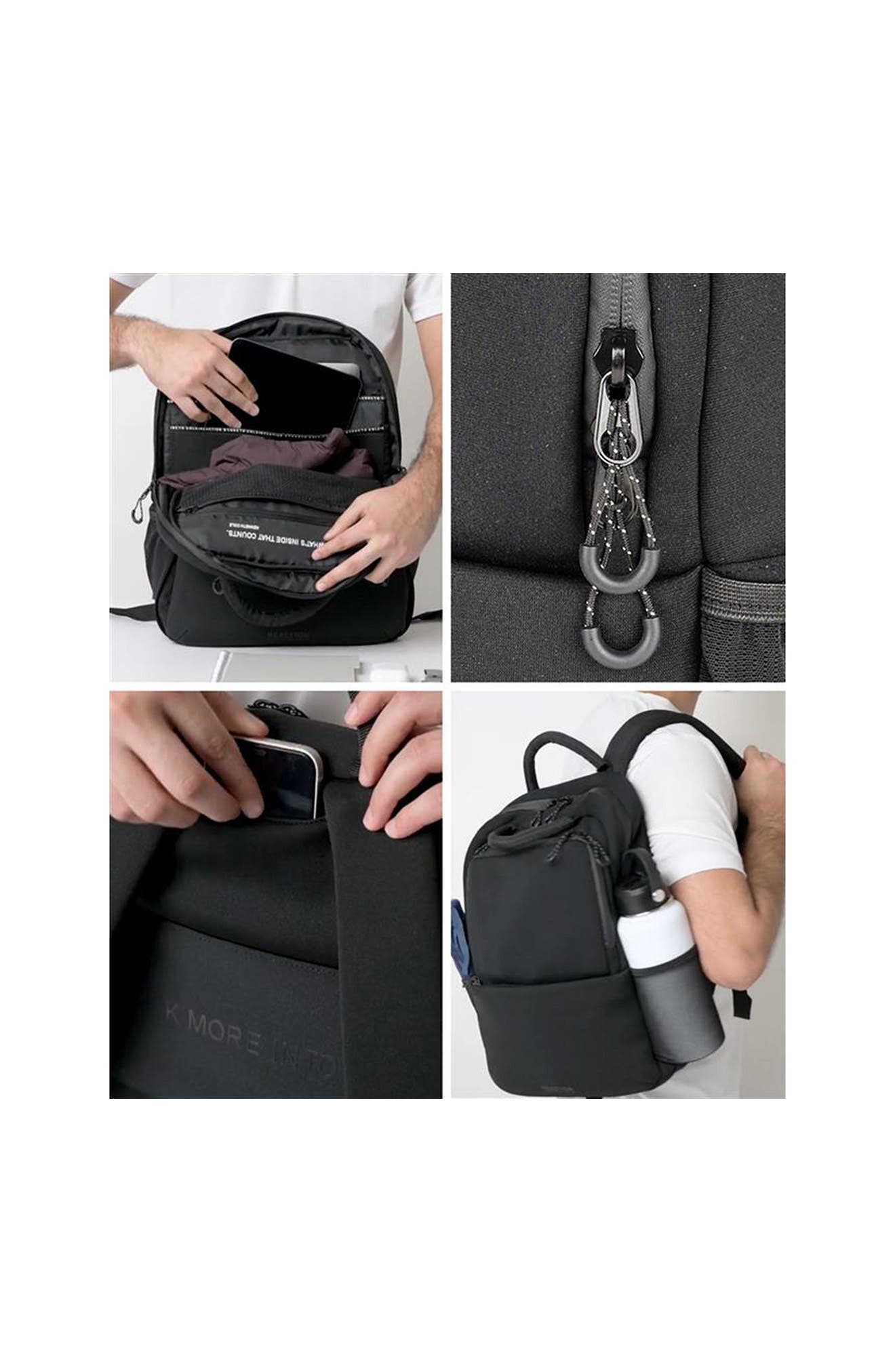 Kenneth Cole Logan Backpack, Alternate, color, Black