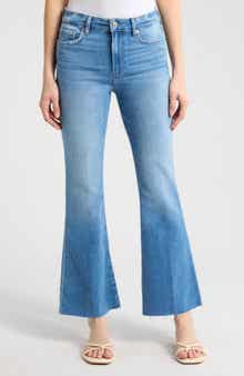 PAIGE Laurel Canyon Raw Hem Bootcut Jeans