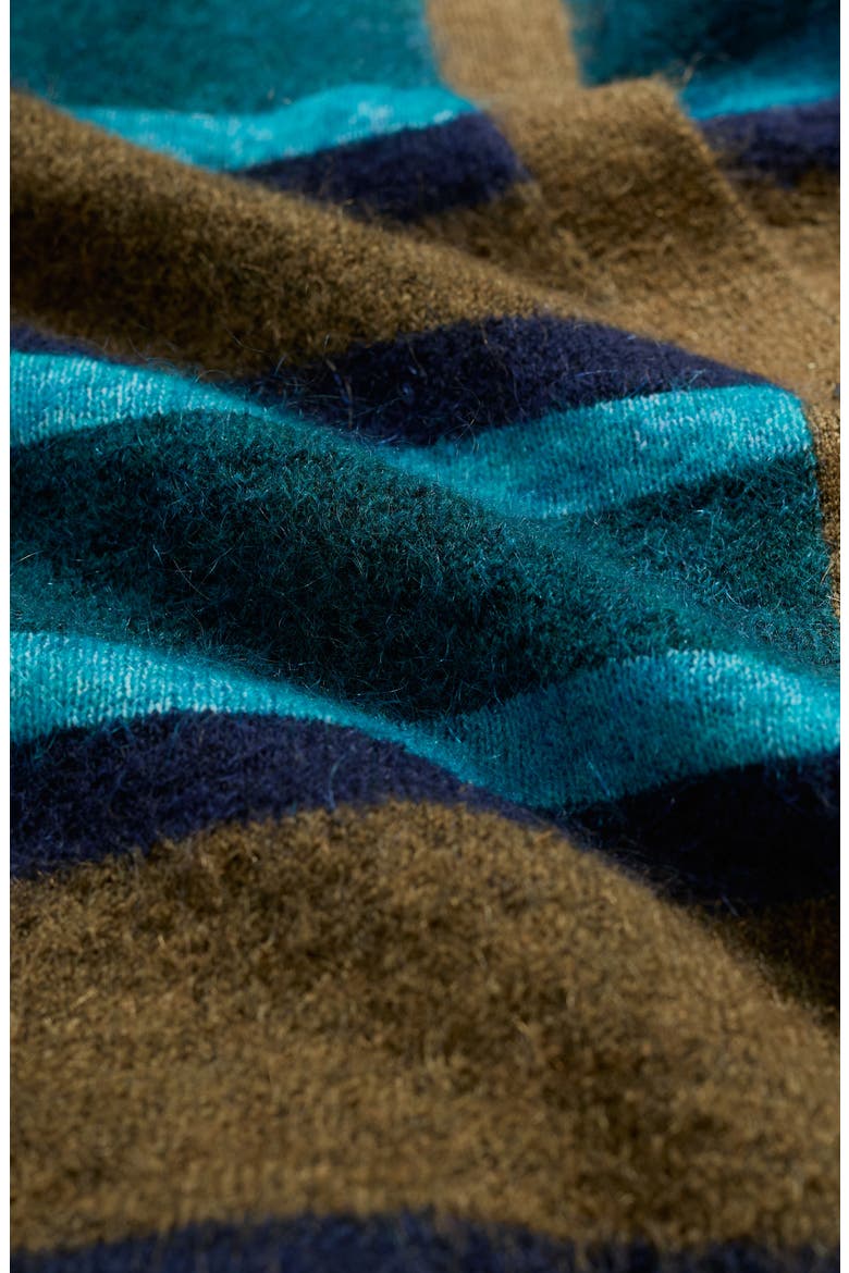 Etching Stripe Cardigan, Alternate, color, KNIT EARTHENWARE CYAN MIX