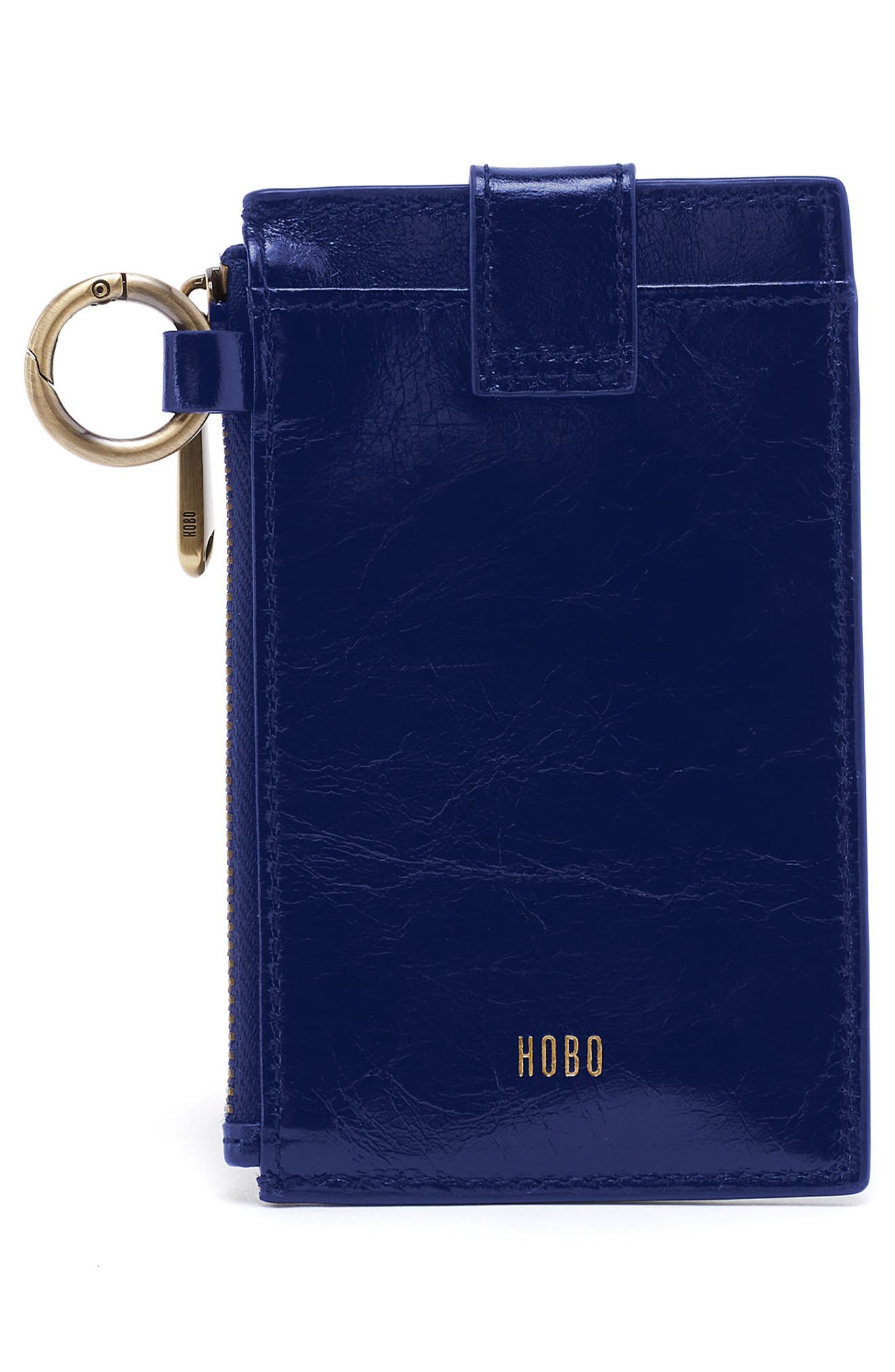 Ring Credit Card Leather Wristlet, Alternate, color, WINTER VIOLET