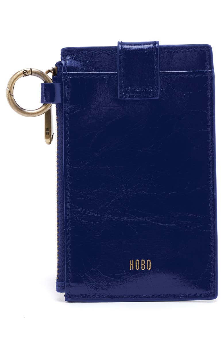 HOBO Ring Credit Card Leather Wristlet, Alternate, color, Winter Violet