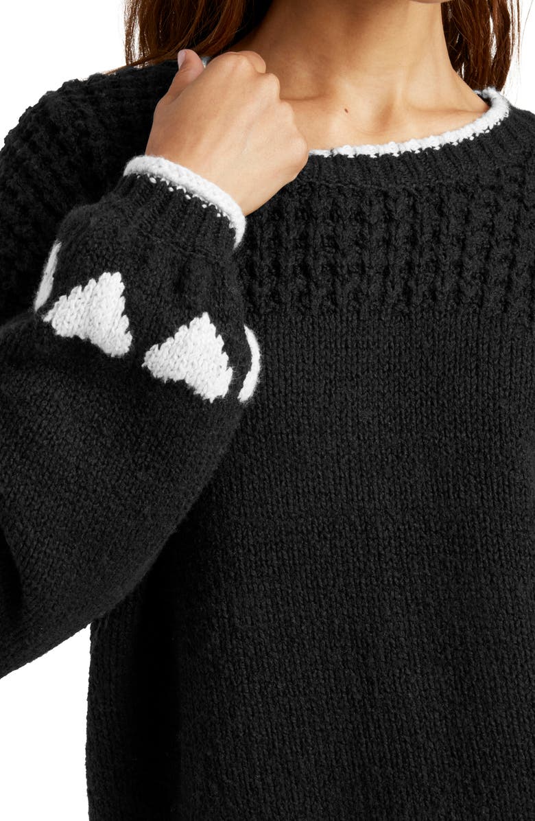 Splendid Charity Hearts Sweater, Alternate, color, 