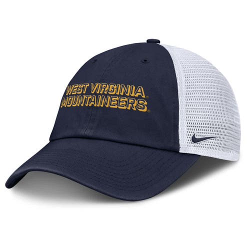 Nike Navy West Virginia Mountaineers 2025 Gameday On-field Club Adjustable Trucker Hat In Blue