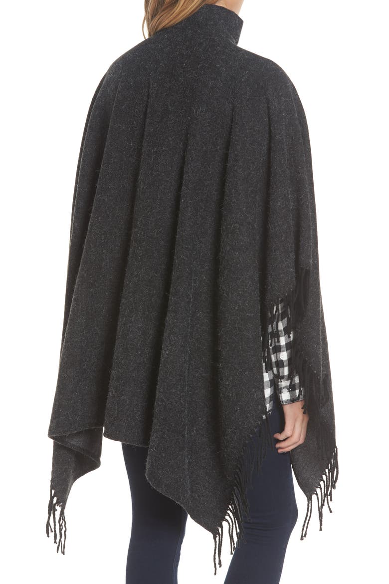 Zip Poncho, Alternate, color, GREY COMBO