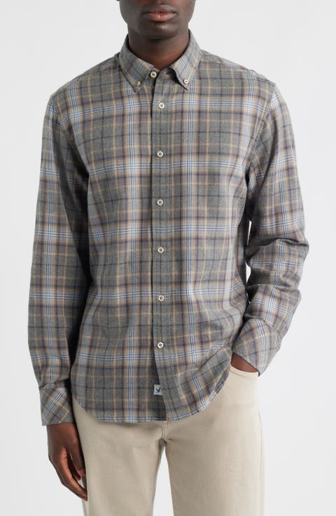 Franklin Modern Fit Plaid Cotton Button-Up Shirt