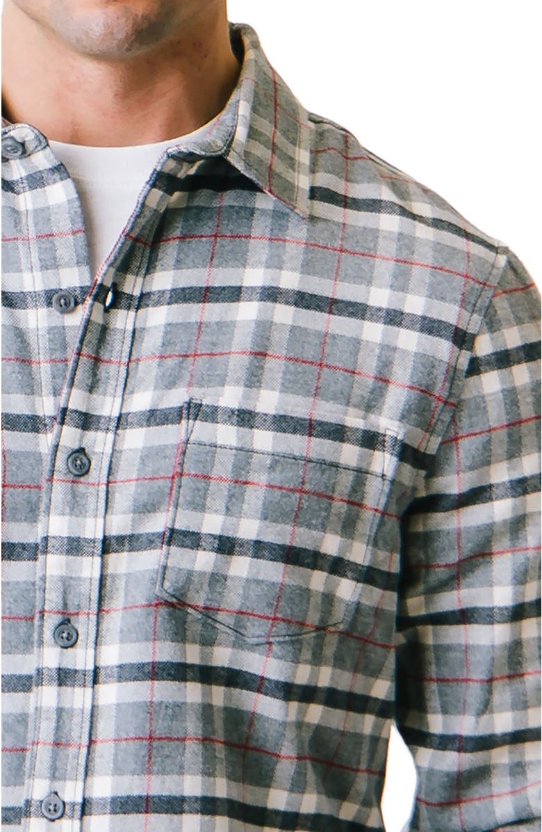 Hope & Henry Men's Organic Flannel Shirt with Elbow Patches, Alternate, color, 