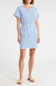 Tommy Bahama Jovanna Stripe Half Zip Dress