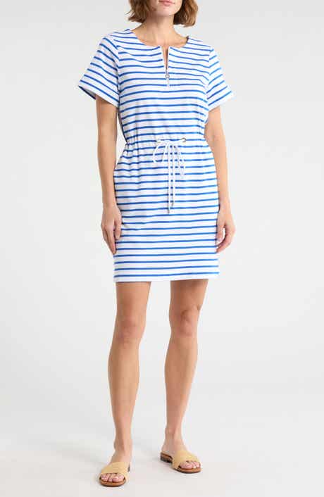 Tommy Bahama Jovanna Stripe Half Zip Dress