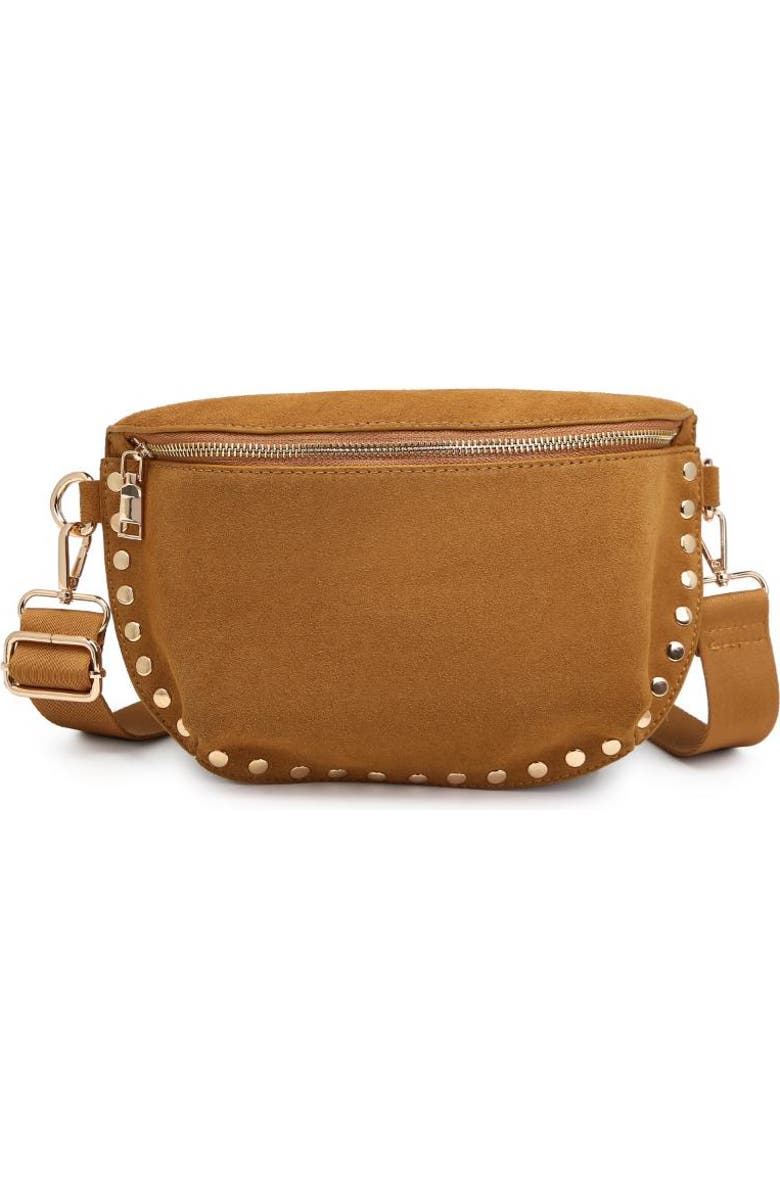 URBAN EXPRESSIONS HANDBAGS Gizelle Suede Crossbody, Alternate, color, Black