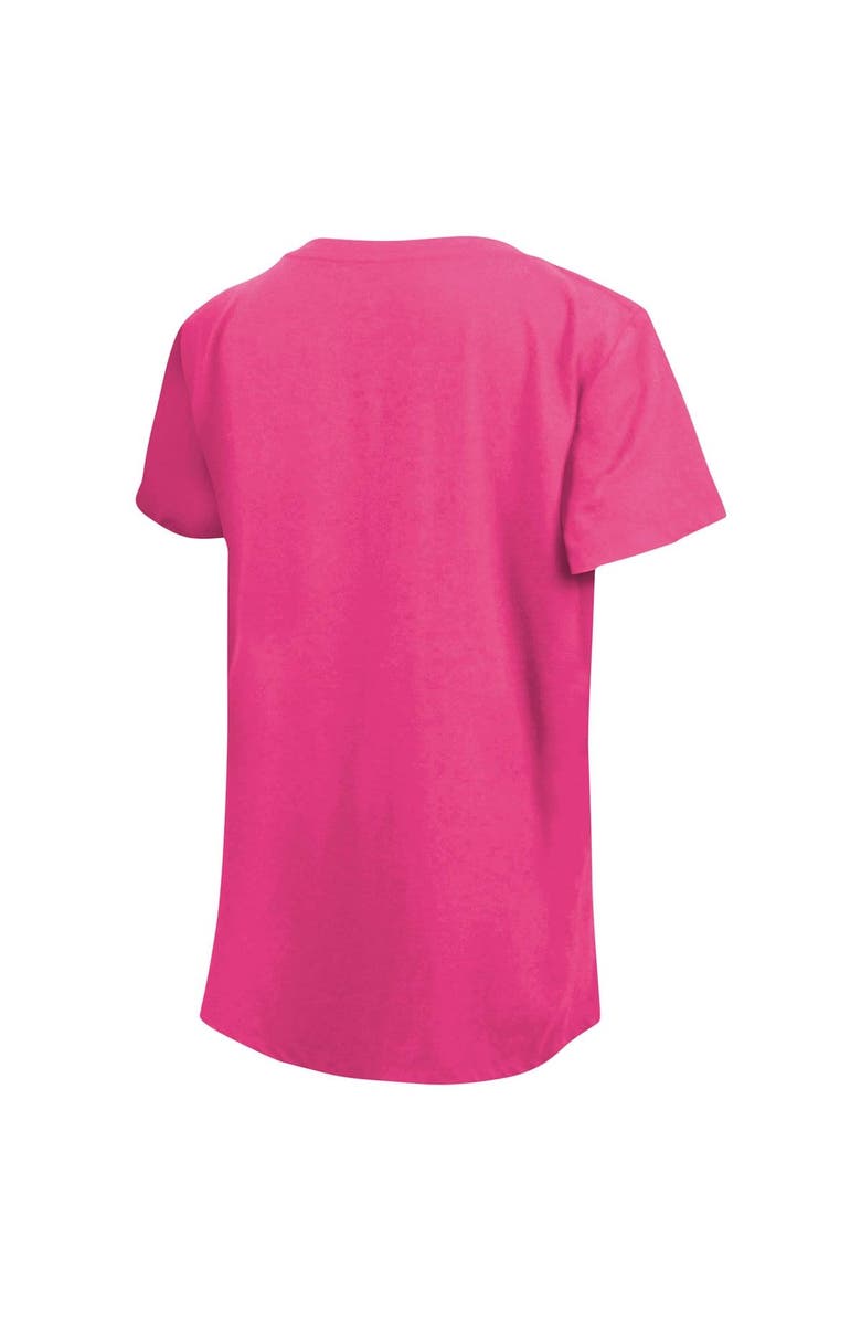 New Era Girls Youth New Era Pink Colorado Rockies Jersey Stars V-Neck T-Shirt, Alternate, color, Pink