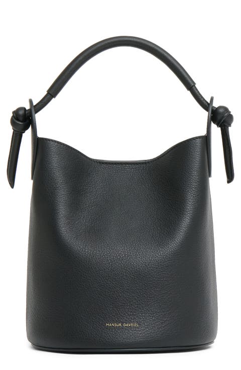 Mini Fortuna Leather Bucket Bag