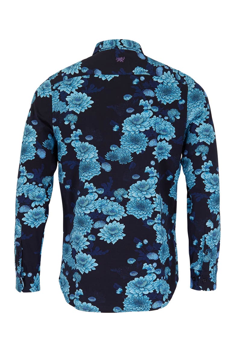 Sawyer Knit Button-Up Shirt, Alternate, color, Serious Floral Navy