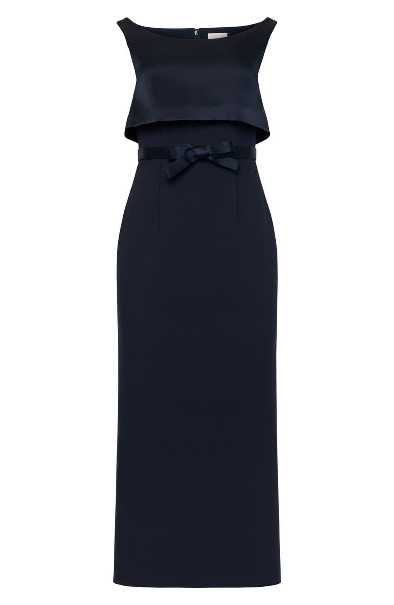 Cinq à Sept Mila Overlay Detail Column Dress, Alternate, color, 