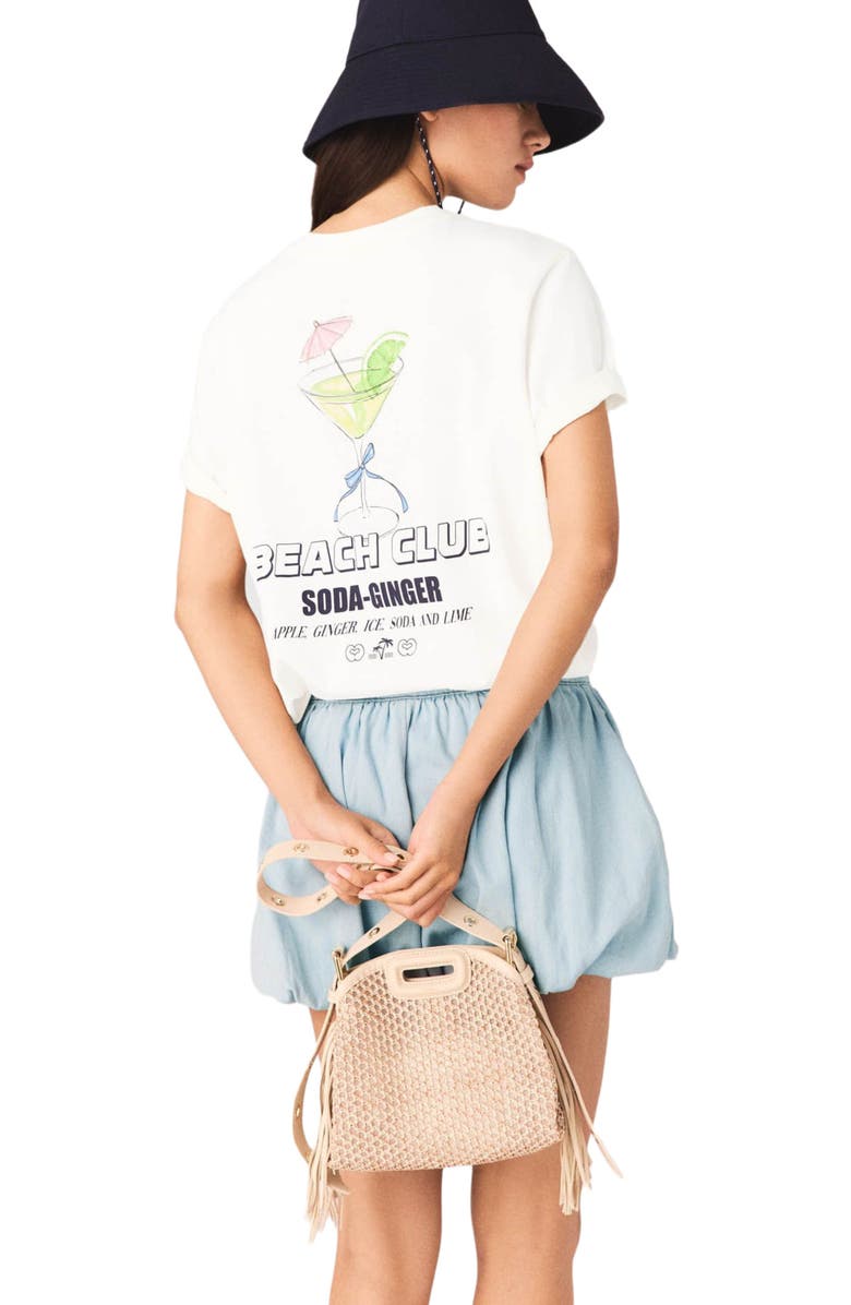 maje Summer print T-shirt, Alternate, color, White