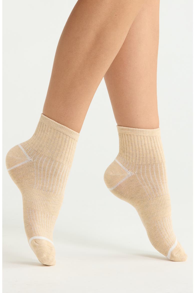 Assorted 5-Pack Rib Quarter Socks, Main, color, PINK MULTI PK