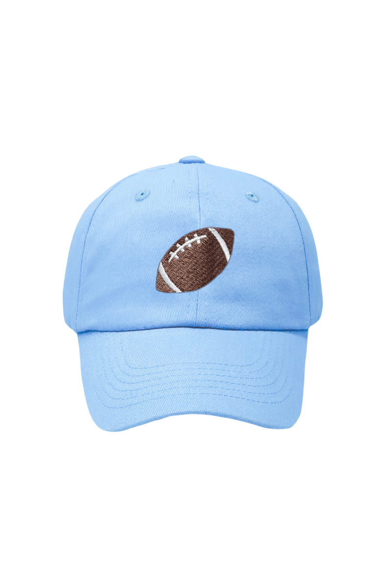 Bits & Bows Football Twill Baseball Hat, Main, color, Blue