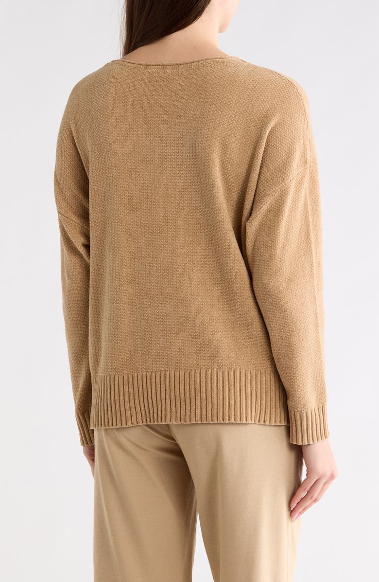 Eileen Fisher Chenille Knit Sweater, Alternate, color, Biscuit