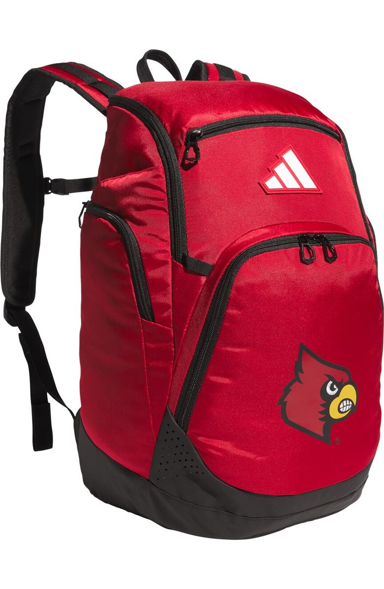 adidas Red Louisville Cardinals 5-Star Team 2 Backpack, Main, color,