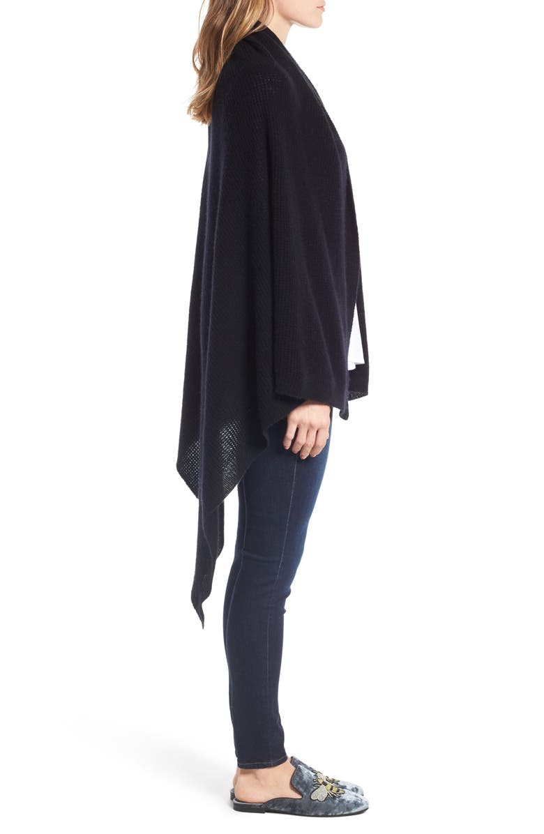 Halogen<sup>®</sup> Waffle Knit Cashmere Wrap, Alternate, color,