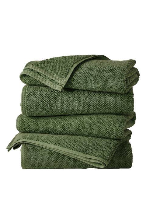 Cotton 4-Pack Textured Bath Towels