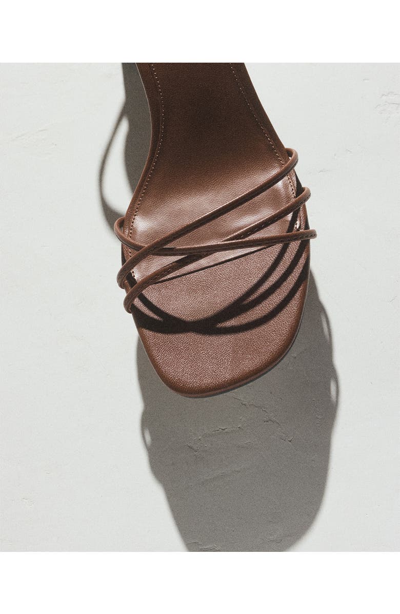 MANGO Ankle Strap Sandal, Alternate, color, Leather