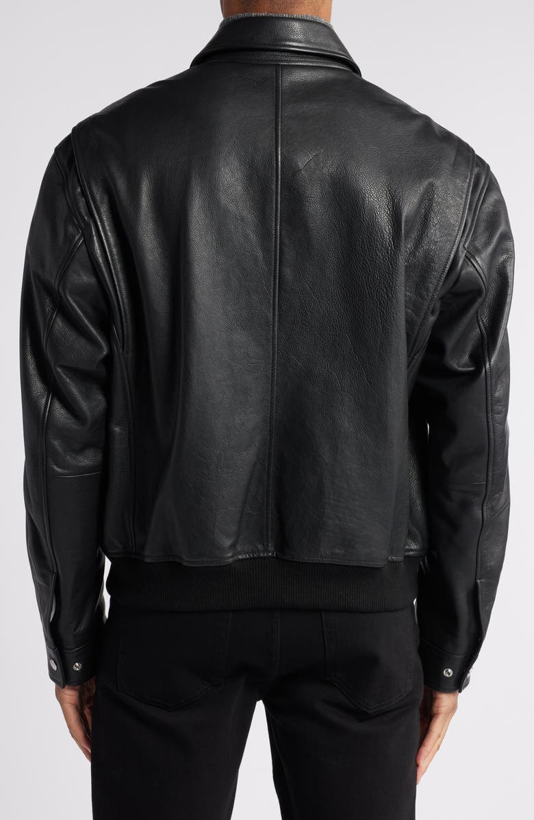 BOSS Merwyn Leather Jacket, Alternate, color, 