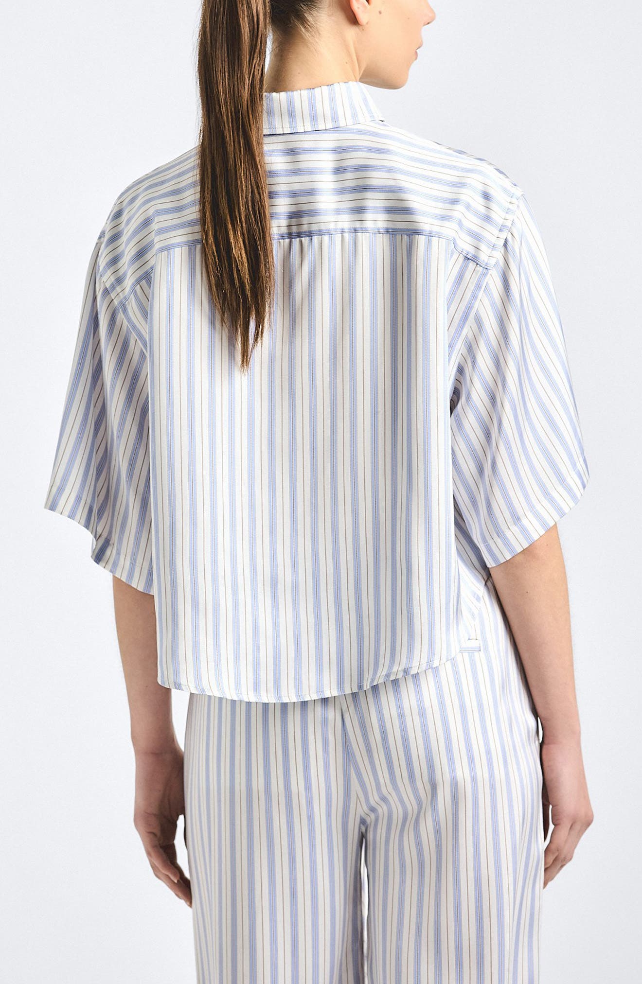 Ember Crop Stripe Button-Up Shirt - image 2