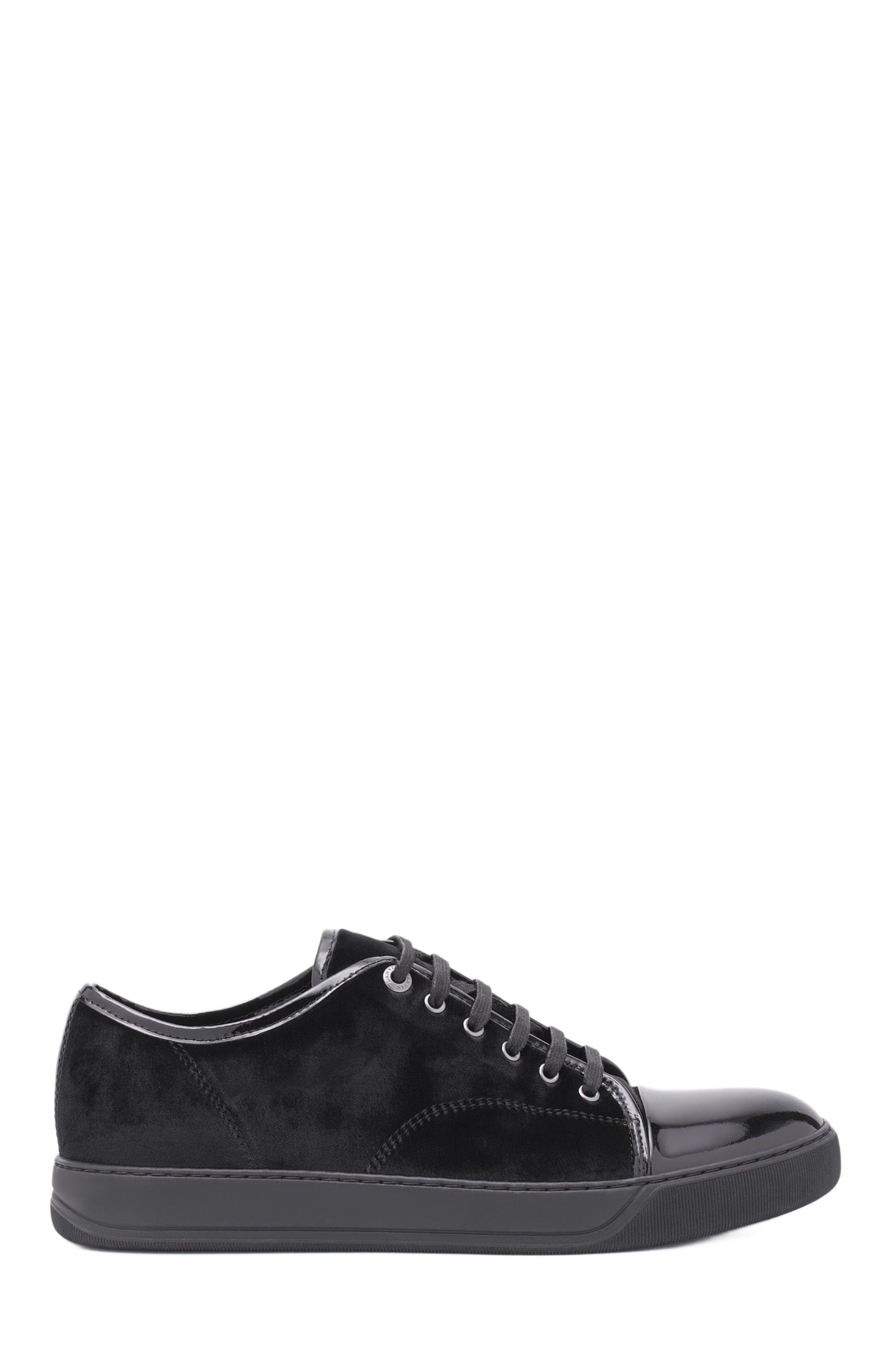 Lanvin DBB1 SNEAKERS IN VELVET AND PATENT LEATHER, Main, color, 