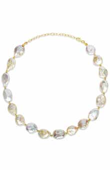 14K Gold Plated Sterling Silver Cultured Pearl