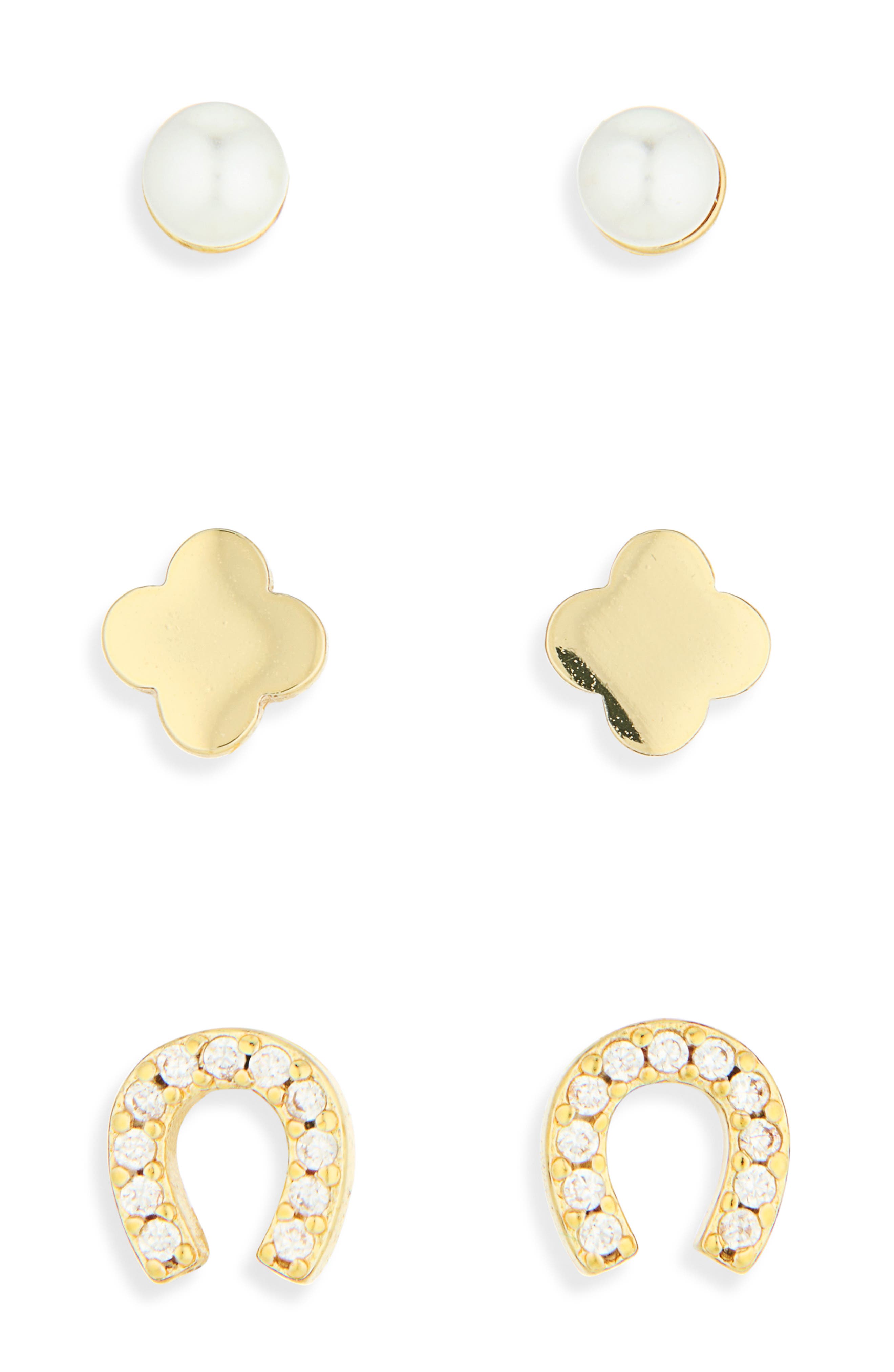 Luck Set of 3 Stud Earrings